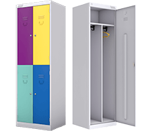 Шкафы для раздевалок. Фото.